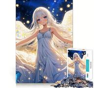 Puzzle de 1000 pièces Fille Ange aux Ailes Blanches Un Divertissement ludique pour l’Esprit,des pièces précises et Un Passe-Temps captivant pour Les Moments de détente (50x75cm)