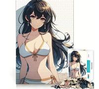 Puzzle de 1000 pièces Fille d'anime Contre Un Mur Jeu de Concentration,découpe Experte,Artisanat Fascinant pour Les Moments de détente (50x75cm)