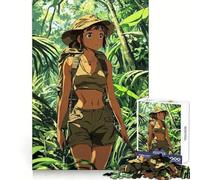 Puzzle de 1000 pièces Fille d'anime dans la Jungle pour Adolescents : stimule la réflexion, Offre Une évasion paisible et Un Assemblage Solide Joyeux Noël ! (38x26cm)