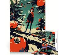 Puzzle de 1000 pièces Fille d'anime dans Un Paysage Hivernal féérique pour Adolescents : Bien-être cérébral, Relaxation Facile, Assemblage Parfait, (38x26cm)