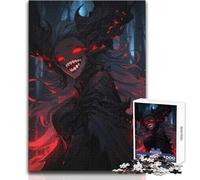 Puzzle de 1000 pièces Fille démoniaque à Cornes pour Adultes:Un Cadeau éducatif et Stimulant pour développer Ses capacités mentales Dimensions:38x52cm