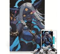 Puzzle de 1000 pièces Fille démoniaque au troisième œil, Jeu Impossible, découpe de précision, avec des pièces de Formes aléatoires Parfaitement emboîtables 38x26cm