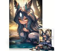 Puzzle de 1000 pièces Fille druide dans la forêt (38x52cm) pour Adultes entraînement, Concentration, détente, Amusement et créativité