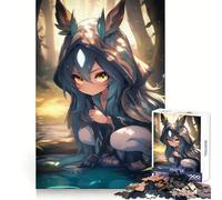 Puzzle de 1000 pièces Fille druide dans la forêt (50x75cm) pour Adultes Stimulation Cognitive, évasion paisible, Cadeau saisonnier