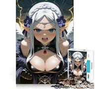 Puzzle de 1000 pièces Fille Elfe en colère avec des Ailes Jeu créatif et Stimulant,Assemblage Solide,sans pièces détachées,activité idéale pour Partager Un Moment privilégié en Famille (50x75cm)
