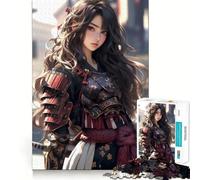 Puzzle de 1000 pièces Fille guerrière samouraï pour Adolescents, Jeu de réflexion et de détente, pour Les fêtes (38x52cm)