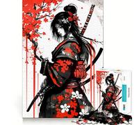 Puzzle de 1000 pièces Fille samouraï pour Adultes Un Cadeau créatif, idéal pour développer sa mémoire et apaiser Son Esprit (50x75cm)