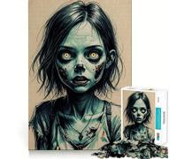 Puzzle de 1000 pièces Fille Zombie pour Adolescents,Jeu de réflexion,découpe Laser pour Un Assemblage Parfait,activité de Groupe relaxante en intérieur (38x52cm)