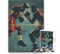 Puzzle de 1000 pièces First Round KO Boxe Sport pour Adolescents:Un Jeu ludique et éducatif, idéal comme Cadeau Original et attentionné Dimensions:38x52cm