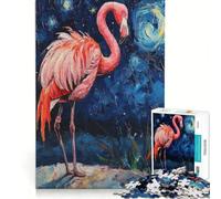 Puzzle de 1000 pièces Flamingo Serenade, Jouet à Monter soi-même, défi Difficile, avec des pièces de Formes aléatoires Qui s'emboîtent Parfaitement 38x52cm