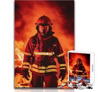 Puzzle de 1000 pièces Flammes de Pompiers pour Adolescents:Jeu éducatif et ludique, Cadeau Original pour Les fêtes Dimensions:38x26cm