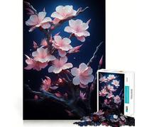 Puzzle de 1000 pièces Fleur de Prunier pour Adultes et Adolescents Jeu Anti-Stress Idée Cadeau pour Les fêtes (50x75cm)