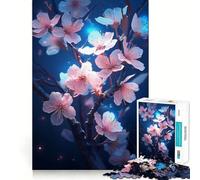 Puzzle de 1000 pièces Fleur de Prunier pour Adultes Puzzle Relaxant et Artistique à Assembler Cadeau Unique (38x52cm)