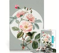 Puzzle de 1000 pièces Fleur de Rosa Lucida Brillante pour Adultes, pour stimuler Le Cerveau, se détendre et créer Une œuvre d'art mémorable 38x52cm