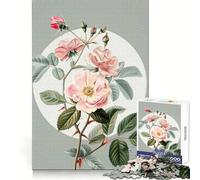 Puzzle de 1000 pièces Fleur de Rosa Lucida Brillante pour Adultes, pour stimuler Le Cerveau, se détendre et créer Une œuvre d'art mémorable 38x52cm
