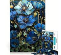 Puzzle de 1000 pièces Fleur dorée Style Art Nouveau pour Adolescents, Stimulant la mémoire, Jeu apaisant, Bords tendus, Cadeau de qualité supérieure (50x75cm)
