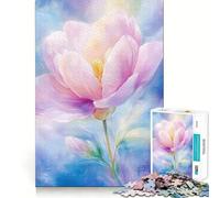 Puzzle de 1000 pièces Fleur Rose Aquarelle,Jeu créatif et Stimulant,Assemblage Solide,sans pièces détachées,activité idéale pour Partager Un Moment privilégié en Famille (50x75cm)
