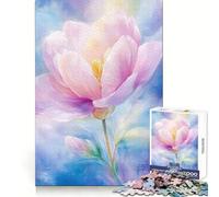 Puzzle de 1000 pièces Fleur Rose Aquarelle pour Adolescents favorise la Concentration, améliore Le Calme et évite Les Distractions Un Cadeau mémorable ! (50x75cm)