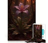 Puzzle de 1000 pièces Fleur Rose dans la forêt pour Adolescents Jeu de logique Puissant Idée Cadeau d'anniversaire aux Bords Nets pour Une évasion apaisante (50x75cm)