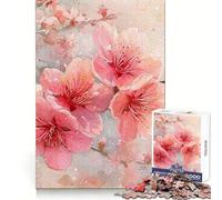 Puzzle de 1000 pièces Fleurs de Cerisier du Japon pour Adultes,idéal pour stimuler la mémoire,apaiser l'esprit et s'amuser (38x26cm) Cadeau de Noël Amusant et Facile à réaliser