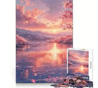 Puzzle de 1000 pièces Fleurs de Cerisier du Japon pour Adultes,idéal pour stimuler la mémoire,apaiser l'esprit et s'amuser (38x26cm) Cadeau de Noël Amusant et Facile à réaliser