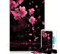Puzzle de 1000 pièces Fleurs de Cerisier Roses en Chute Libre pour Adolescents améliore la mémoire, se détend mentalement, Cadeau créatif aux Bords Nets (50x75cm)