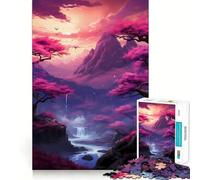 Puzzle de 1000 pièces Fleurs de Cerisier Roses pour Adultes, Un Jeu de réflexion Stimulant pour Toute la Famille, Une Belle idée Cadeau (50x75cm) Découpe de précision