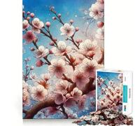 Puzzle de 1000 pièces Fleurs de Cerisier sur Branche pour Adolescents Stimule la mémoire Loisirs et détente Bords Lisses Liste de souhaits du Père Noël (50x75cm)