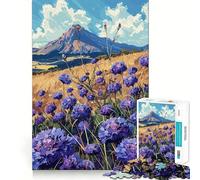 Puzzle de 1000 pièces Fleurs de Prairie de Montagne pour Adolescents, Jeu de réflexion, Divertissement, découpe de qualité supérieure, Cadeau attentionné (38x26cm)