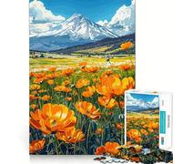 Puzzle de 1000 pièces Fleurs de Prairie de Montagne pour Adolescents Jeu de réflexion Intelligent Loisirs faciles Découpe précise Cadeau Exceptionnel (38x26cm)
