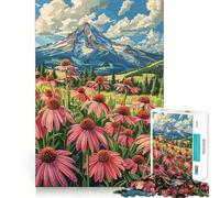 Puzzle de 1000 pièces Fleurs de Prairie de Montagne pour Adolescents Wise Think Toy Calm Fun Clear Cut Art Collectible (50x75cm)