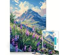Puzzle de 1000 pièces Fleurs de Prairie de Montagne pour Adultes, Jeu de logique, détente et Amusement, Design, Cadeau de Noël (50x75cm)