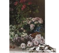 Puzzle de 1000 pièces « Fleurs de Printemps » de Monet - Puzzle en Papier 38 x 26 cm (1000 pièces) - Idéal pour Adultes et familles - Cadeau pour Enfants