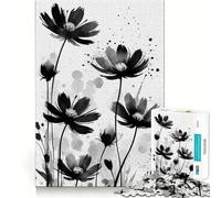 Puzzle de 1000 pièces Fleurs d'ombre pour Adolescents, Jeu cognitif, Plaisir Lent, Bords de qualité supérieure, Cadeau du Père Noël 50x75cm