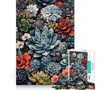 Puzzle de 1000 pièces Fleurs Naturelles, joyaux du Jardin, idéal pour Adultes Jeu intellectuel apaisant et décoratif Mural de qualité (38x26cm)