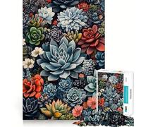 Puzzle de 1000 pièces Fleurs Naturelles, joyaux du Jardin, pour Adultes et Adolescents Jeu de logique Clair, détente et découpe Parfaite Idéal pour Les vœux du Père Noël (50x75cm)