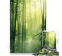 Puzzle de 1000 pièces Forêt de bambous au Soleil, idéal pour Les Adolescents, stimule la réflexion, apaise et distrait, découpe Nette, Cadeau Parfait (38x52cm)