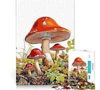 Puzzle de 1000 pièces Forêt de Champignons et Nature pour Adultes et Adolescents, Jeu de logique, détente, découpe de précision, (50x75cm)