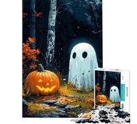 Puzzle de 1000 pièces Forêt d'halloween hantée Puzzle Adulte Anti-Stress Améliore la mémoire Idéal comme Cadeau pour Toute la Famille (Dimensions 38x52cm)