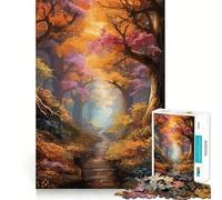 Puzzle de 1000 pièces Forêt enchantée Mystique pour Adolescents Stimule la mémoire, Anti-Stress, décoration Murale à Bords Nets (50x75cm)