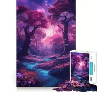 Puzzle de 1000 pièces Forêt enchantée Mystique pour Adultes, Jeu de logique, détente et Divertissement, pour Les vœux du Père Noël (38x52cm)
