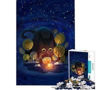 Puzzle de 1000 pièces Forêt illuminée Défi éducatif Jeu Familial Stimulant Convient aux Personnes de 14 Ans et Plus (50x75cm)