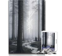 Puzzle de 1000 pièces Forêt Mystique et Rune de Freya pour Adolescents Jeu éducatif d'observation et de développement du Sens de l'observation et Symbolique pour Les fêtes 38x52cm
