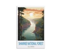 Puzzle de 1000 pièces, Forêt Nationale de Shawnee, Illinois. Puzzle de 1000 pièces pour Adultes et Enfants, Puzzle Familial Classique d'intérieur, 52 x 38 cm.