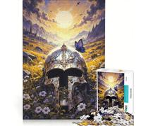 Puzzle de 1000 pièces Forgotten Glory︰ Le Sentinelle d'argent au Milieu des Fleurs Sauvages, Jeu Manuel, Cadeau d'anniversaire, Cadeaux Uniques pour Un Anniversaire ou Noël 50x75cm