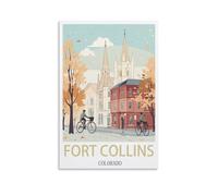 Puzzle de 1000 pièces, Fort Collins, Colorado, Puzzle en Papier de 1000 pièces, Jeu de décompression pour Adultes, 52 x 38 cm