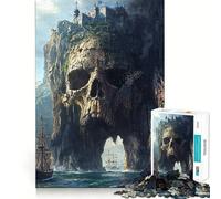 Puzzle de 1000 pièces Forteresse de l'Île du Crâne pour Adolescents Un Casse-tête apaisant et Amusant à Assembler, Un Joli Cadeau 38x52cm