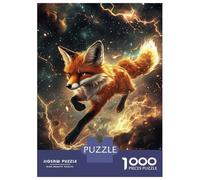 Puzzle De 1000 Pièces Fox in The Cosmos -5 Puzzle Adulte Jeu Familial Décoration Parfaite Cadeaux Uniques d'anniversaire Et De Noël 38x26cm/1000pcs