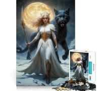Puzzle de 1000 pièces Freya, déesse du Nord, pour Adolescents Puzzle Relaxant et Stimulant la mémoire, Image à Assembler, Cadeau Exquis (38x52cm)