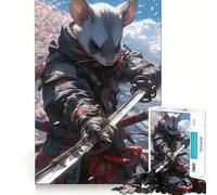 Puzzle de 1000 pièces Furet samouraï avec Katana pour Adolescents, idéal pour stimuler la mémoire et se détendre (38x26cm), Cadeau d'anniversaire de qualité supérieure